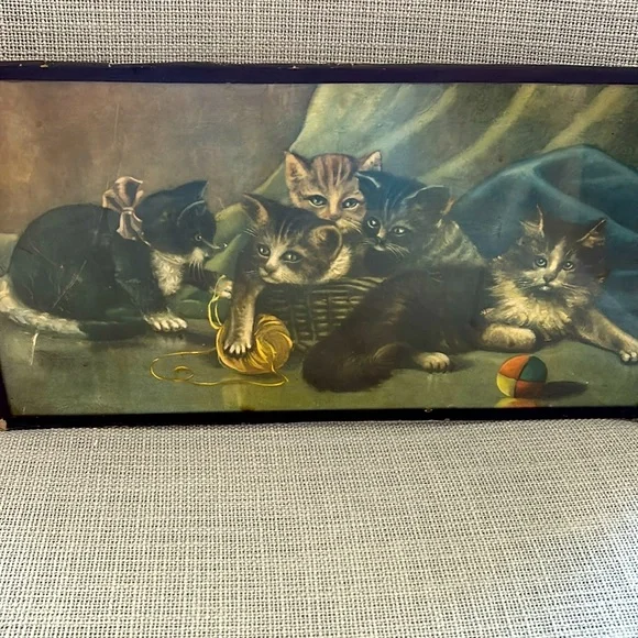 Vintage Glass Cat Print - Picture 2 of 6